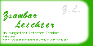 zsombor leichter business card